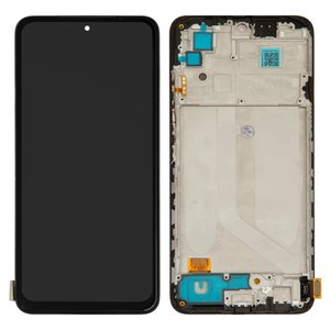 Pantalla LCD puede usarse con Xiaomi Poco M5s, Redmi Note 10, Redmi Note 10S, negro, con marco, High Copy, con borde ancho, OLED 