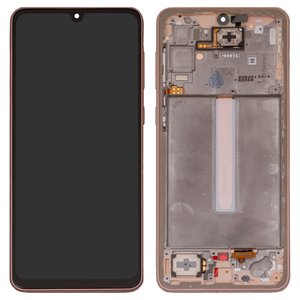 Pantalla LCD puede usarse con Samsung A336 Galaxy A33 5G, rosado, con marco, Original PRC , peach