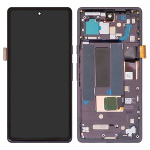 Pantalla LCD puede usarse con Google Pixel 7a, negro, con marco, original vidrio reemplazado 