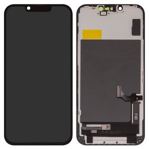 Pantalla LCD puede usarse con iPhone 14, negro, con marco, AAA, TFT , ZY, LTPS FHD