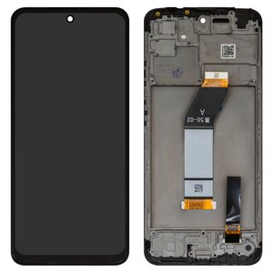 Pantalla LCD puede usarse con Xiaomi Redmi 10 2021 , negro, con marco, High Copy