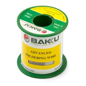 Припій BAKU BK 10005, Sn 97% , Ag 0,3%, Cu 0,7%, флюс 2%, 0,5 мм, 50 г