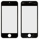 Скло корпуса для Apple iPhone 5S, iPhone SE, з рамкою, чорне