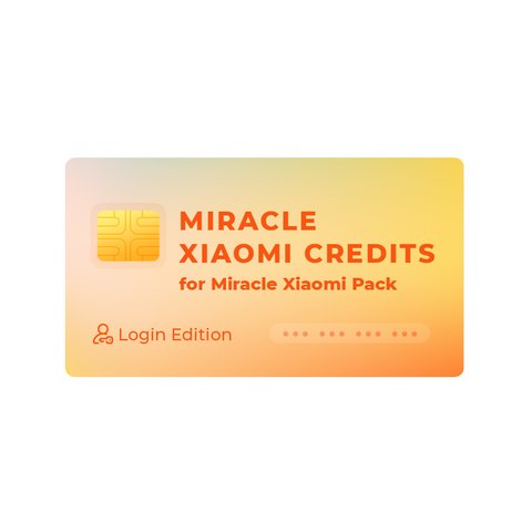 Кредити Miracle Xiaomi для Miracle Xiaomi Pack Login Edition 