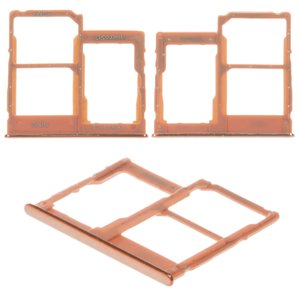 Держатель SIM карты для Samsung A202F DS Galaxy A20e, оранжевый, coral