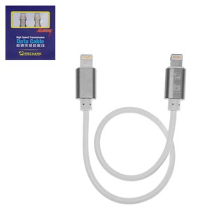 USB кабель Mechanic LTL01S, Lightning, 30 см, білий, Lightning до Lightning
