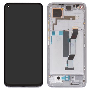 Дисплей для Xiaomi Mi 10T, Mi 10T Pro, Redmi K30s, серебристый, с рамкой, Original PRC , M2007J3SG, M2007J3SY, M2007J3SP, M2007J3SI, M2007J17C, M2007J3SC