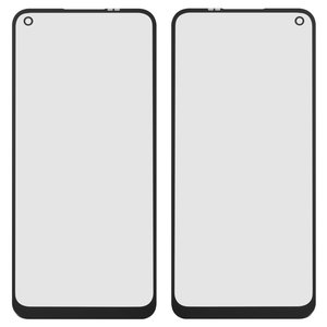 Скло корпуса для Oppo A32, з ОСА плівкою, чорне