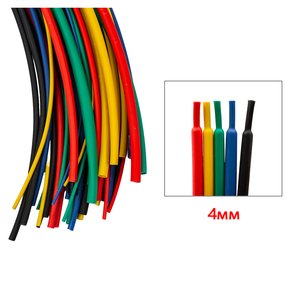 Термоусадочная трубка, 1 м, 4,0 мм, синяя