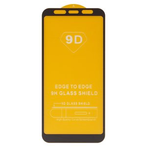 Защитное стекло для Samsung A730 Galaxy A8+ 2018 , совместимо с чехлом, Full Glue, без упаковки , черный