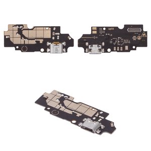 Шлейф для ZTE Blade A3 2020 , конектора зарядки, з мікрофоном, з компонентами, High Copy, плата зарядки