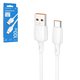 USB кабель Borofone BX93, USB тип-C, USB тип-A, 100 см, 100 Вт, 6 А, белый, #6941991103186