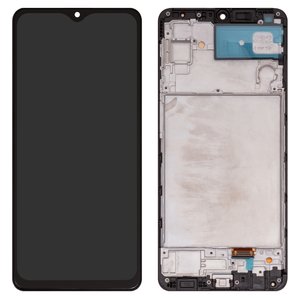 Дисплей для Samsung M325 Galaxy M32, чорний, з рамкою, Сopy, з широким обідком