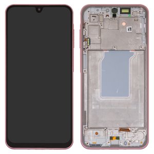 Дисплей для Samsung A266 Galaxy A26, розовый, с рамкой, Original PRC , peach pink