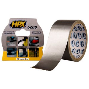 Лента армированная односторонняя HPX 6200, 50 мм, 5 м, серебристая Лента армированная односторонняя HPX 6200, 50 мм, 5 м, серебристая