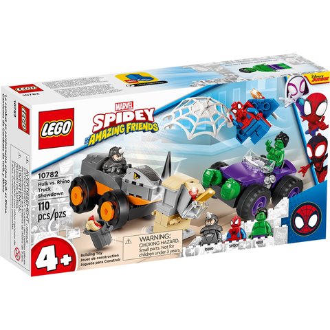 Конструктор LEGO Spidey Битва Халка з Носорогом на вантажівках 10782 