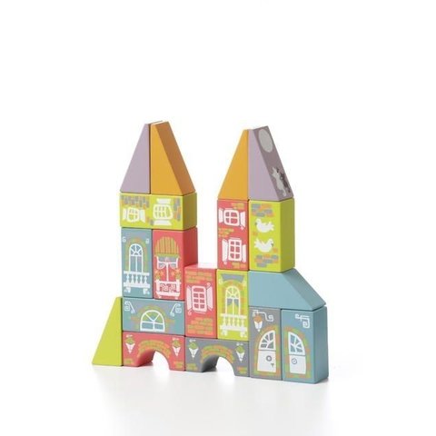 Wooden Construction Set CUBIKA Magic Town LKM 2